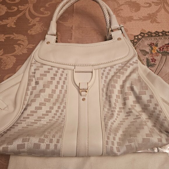 Vintage Cole Hann Leather and Satin Material Shoulder Purse - Picture 3 of 16